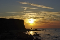 Sonnenuntergang an der Steilküste