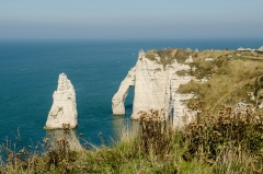 Die Porte d’Aval und die Aiguille in Étretat